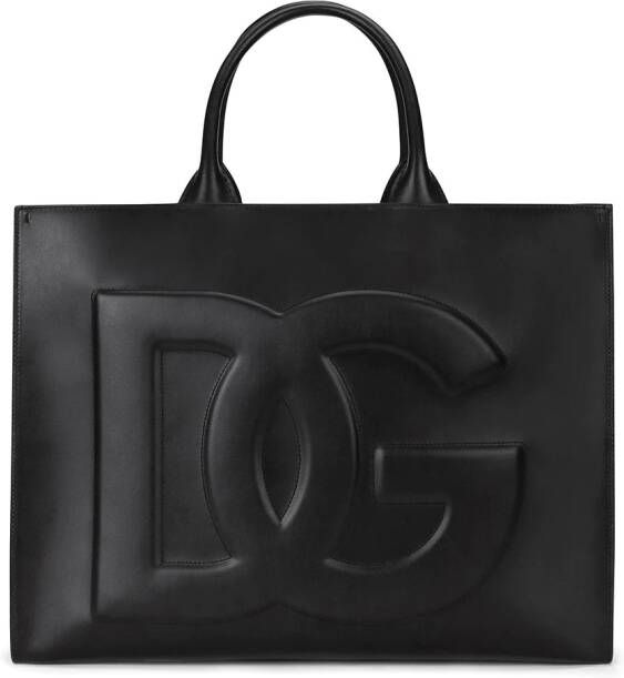 Dolce & Gabbana DG Daily leren shopper Zwart
