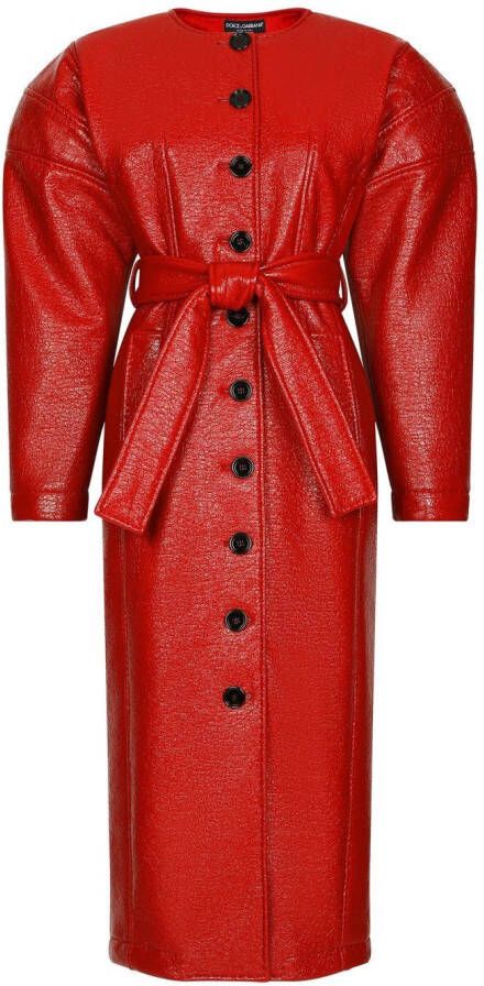 Dolce & Gabbana Bouclé jas Rood