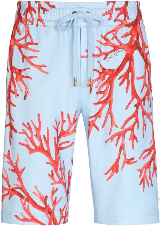 Dolce & Gabbana Bermuda shorts met print Blauw