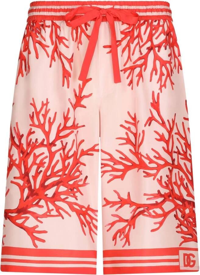 Dolce & Gabbana Bermuda shorts met print Roze