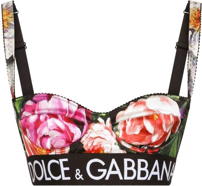 Dolce & Gabbana Bh met bloemenprint Zwart