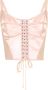 Dolce & Gabbana Satijnen top met veters Roze - Thumbnail 1