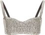 Dolce & Gabbana KIM DOLCE&GABBANA cropped top met stras Zilver - Thumbnail 1