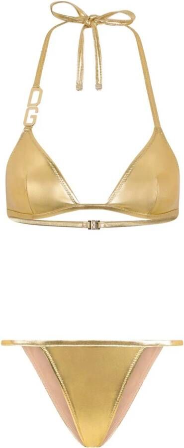 Dolce & Gabbana Triangel bikini Goud