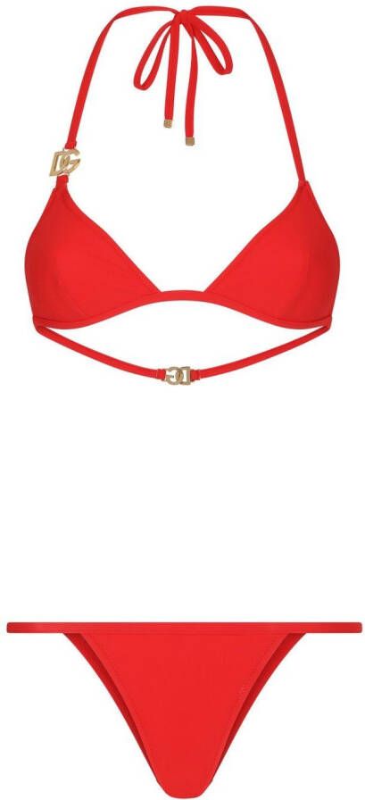 Dolce & Gabbana Bikini met halternek Rood