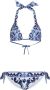 Dolce & Gabbana Triangel bikini met Majolica-print Wit - Thumbnail 1