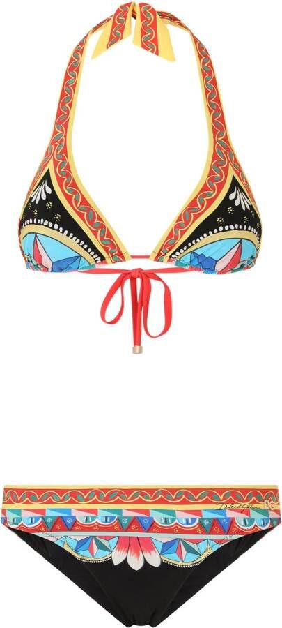 Dolce & Gabbana Traingel bikini met logoprint Zwart