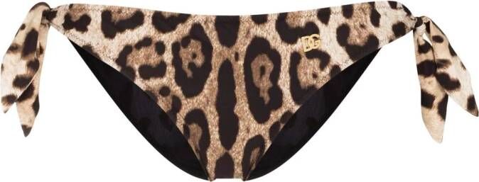 Dolce & Gabbana Bikinislip met luipaardprint Beige