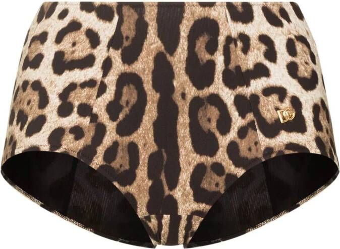 Dolce & Gabbana Bikinislip met luipaardprint Bruin