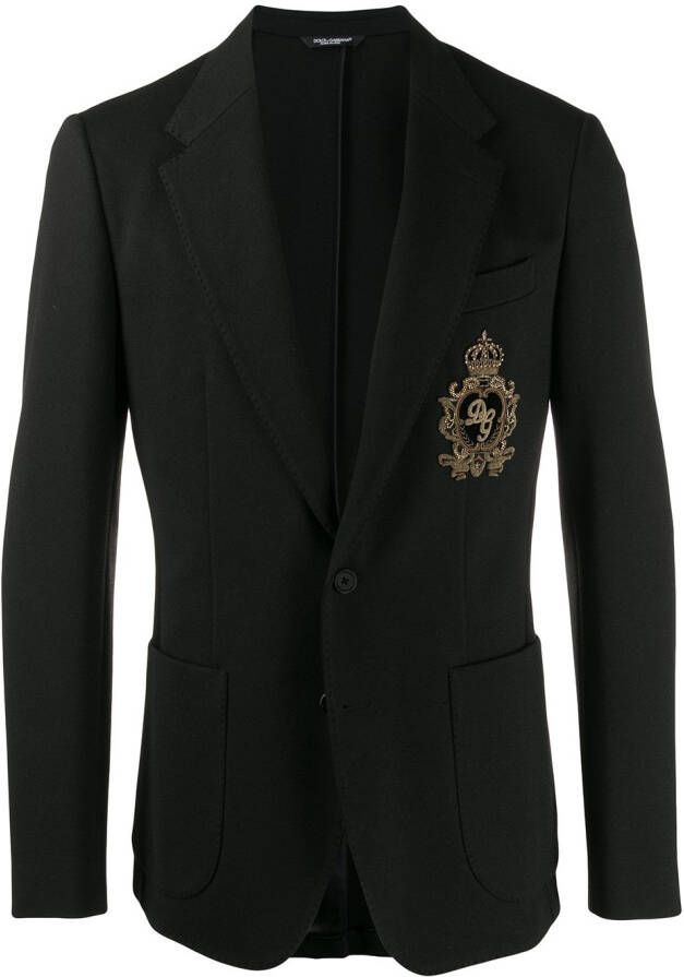 Dolce & Gabbana Blazer met borduurwerk Zwart