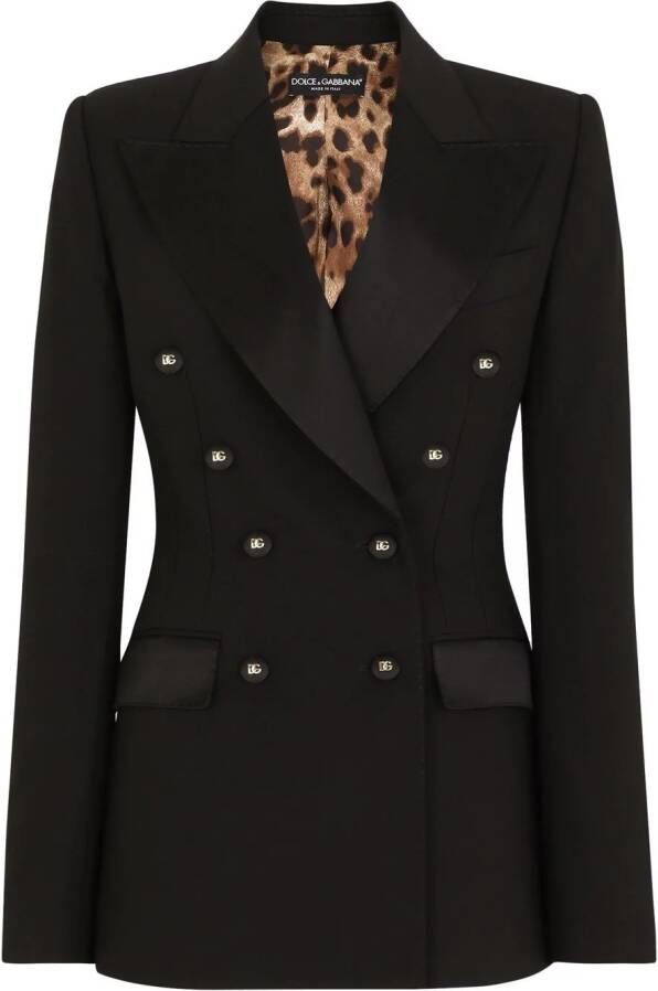 Dolce & Gabbana Blazer met dubbele rij knopen Zwart