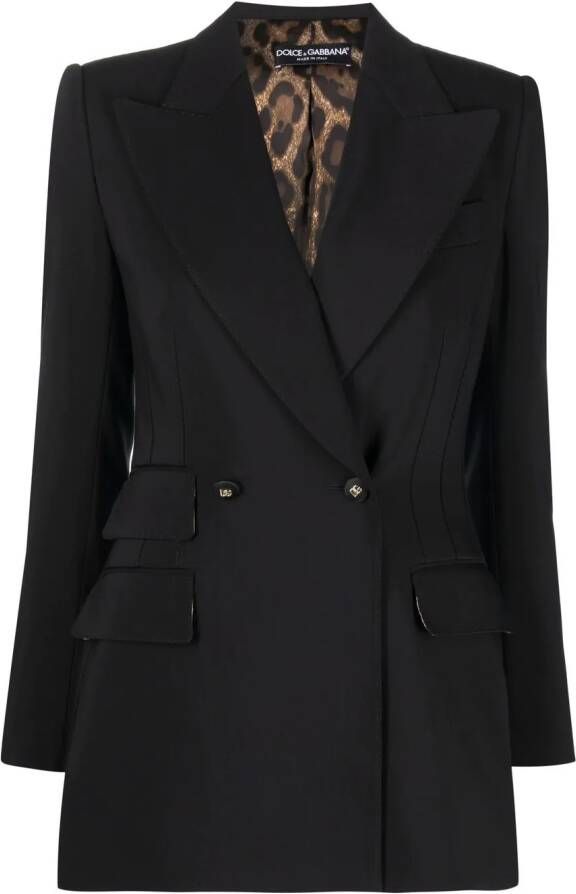 Dolce & Gabbana Blazer met dubbele rij knopen Zwart
