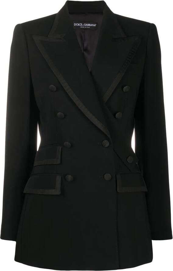Dolce & Gabbana Blazer met dubbele rij knopen Zwart