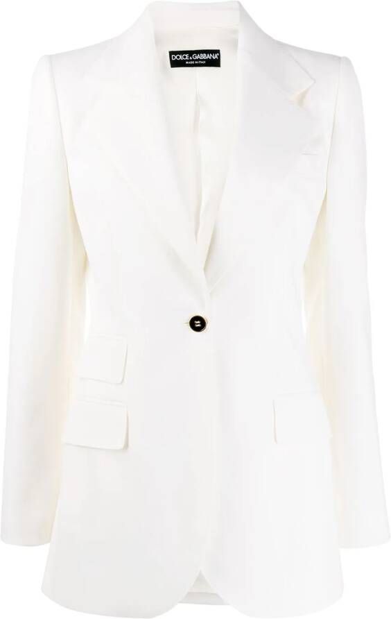 Dolce & Gabbana Blazer met enkele knoop Wit