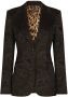 Dolce & Gabbana Turlington blazer met enkele rij knopen en bloemenjacquard Bruin - Thumbnail 1