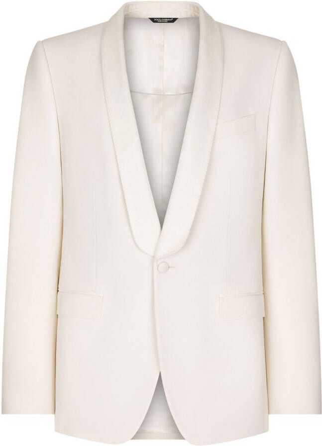 Dolce & Gabbana Blazer met enkele rij knopen Wit