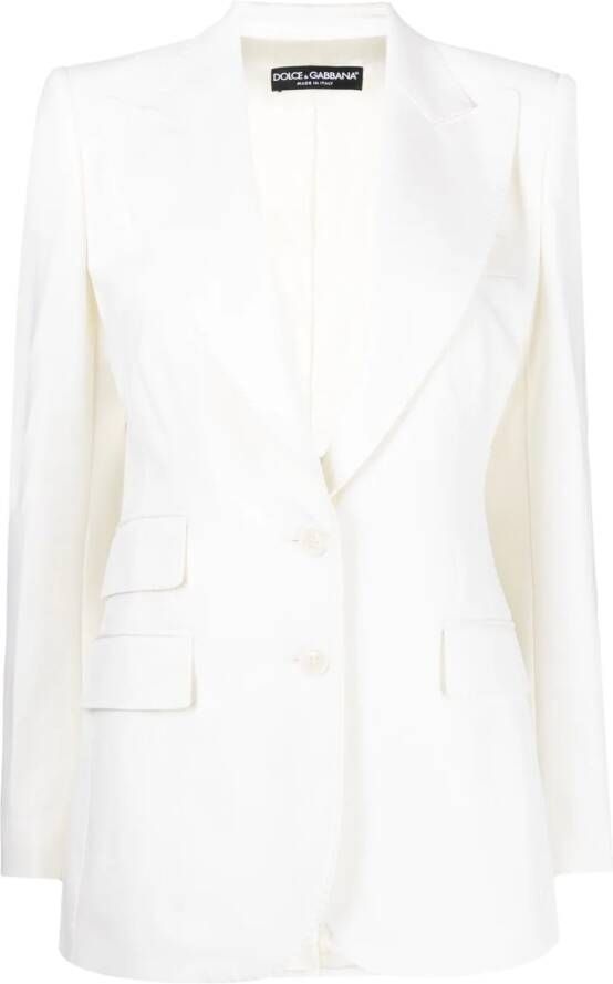 Dolce & Gabbana Turlington blazer met enkele rij knopen Wit