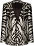 Dolce & Gabbana Blazer met zebraprint en jacquard Zwart - Thumbnail 1