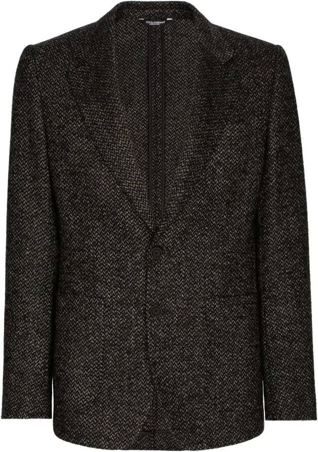 Dolce & Gabbana Blazer met enkele rij knopen Zwart