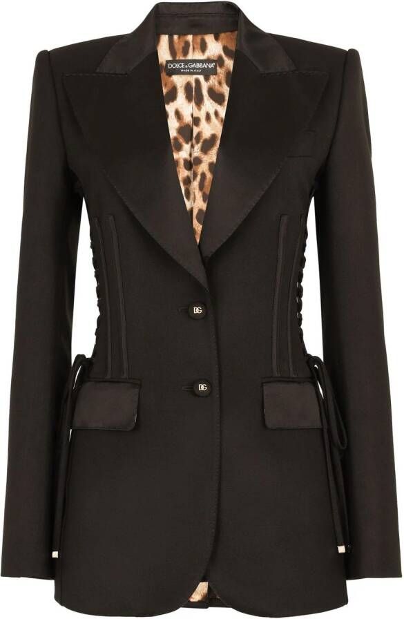 Dolce & Gabbana Blazer met enkele rij knopen Zwart