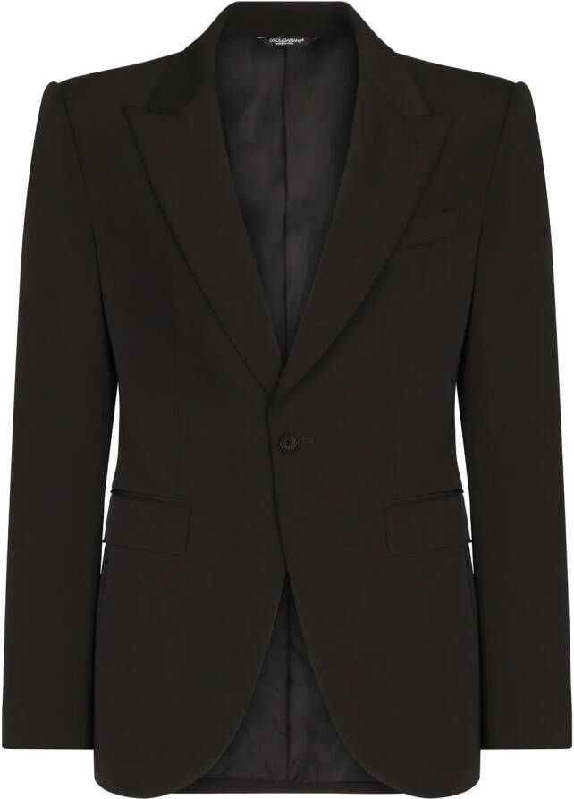 Dolce & Gabbana Blazer met enkele rij knopen Zwart