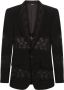 Dolce & Gabbana Blazer met enkele rij knopen en kanten vlak Zwart - Thumbnail 1