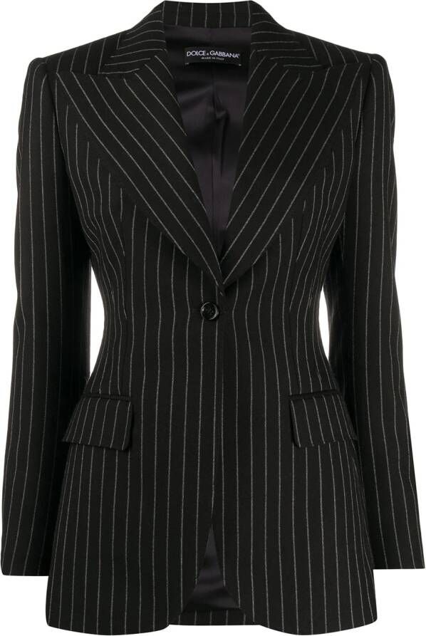 Dolce & Gabbana Blazer met krijtstreep Zwart