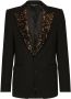 Dolce & Gabbana Smoking blazer met luipaardprint Zwart - Thumbnail 1