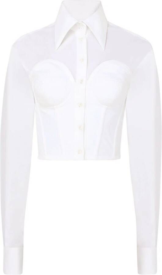 Dolce & Gabbana Blouse in korset-stijl Wit