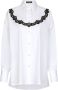 Dolce & Gabbana Popeline blouse met kanten vlakken Wit - Thumbnail 1