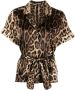 Dolce & Gabbana Zijden blouse met luipaardprint Bruin - Thumbnail 1