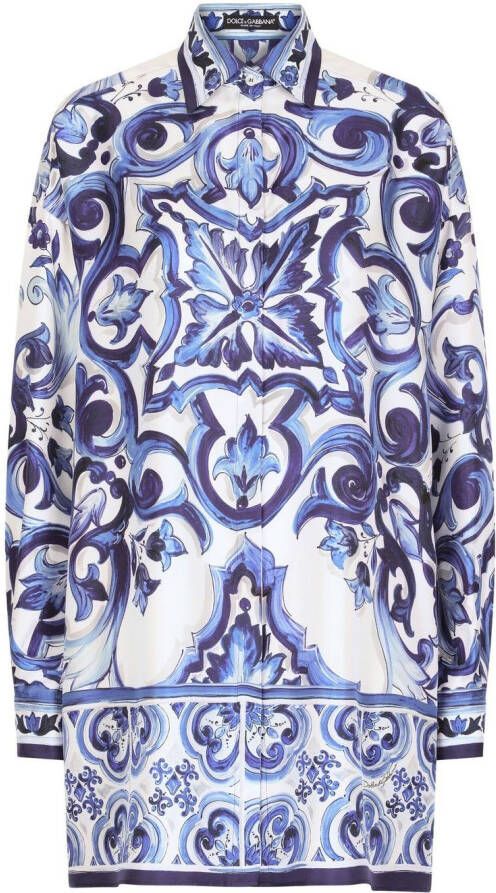 Dolce & Gabbana Blouse met print Blauw