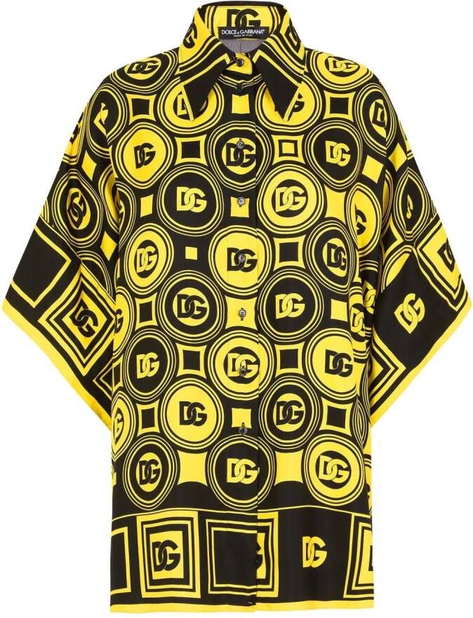 Dolce & Gabbana Blouse met print Geel