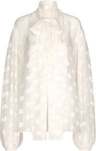 Dolce & Gabbana Blouse met strikkraag Wit