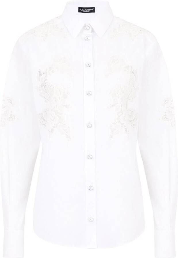Dolce & Gabbana Blouse van popeline Wit