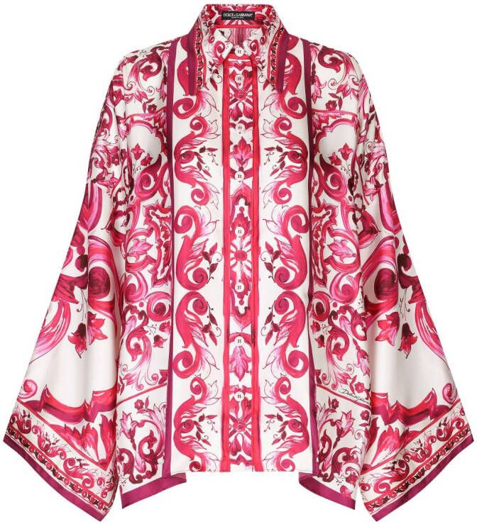 Dolce & Gabbana Blouse met vleermuismouwen Roze