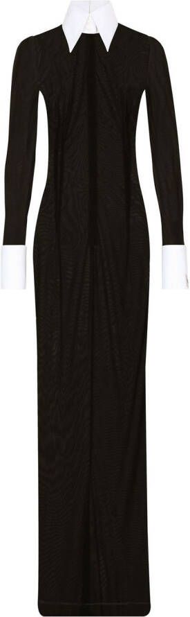 Dolce & Gabbana KIM doorzichtige blousejurk N0000 BLACK