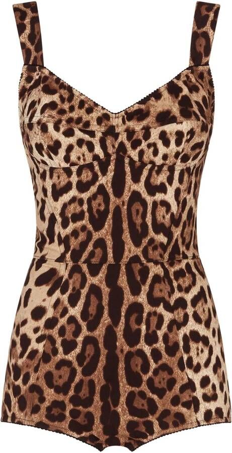 Dolce & Gabbana Body met luipaardprint Bruin