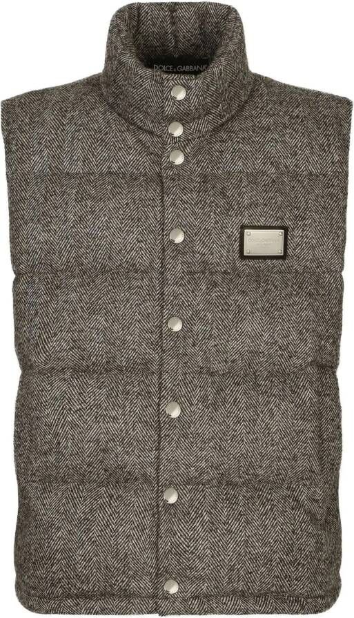 Dolce & Gabbana Bodywarmer met chevron streep Grijs