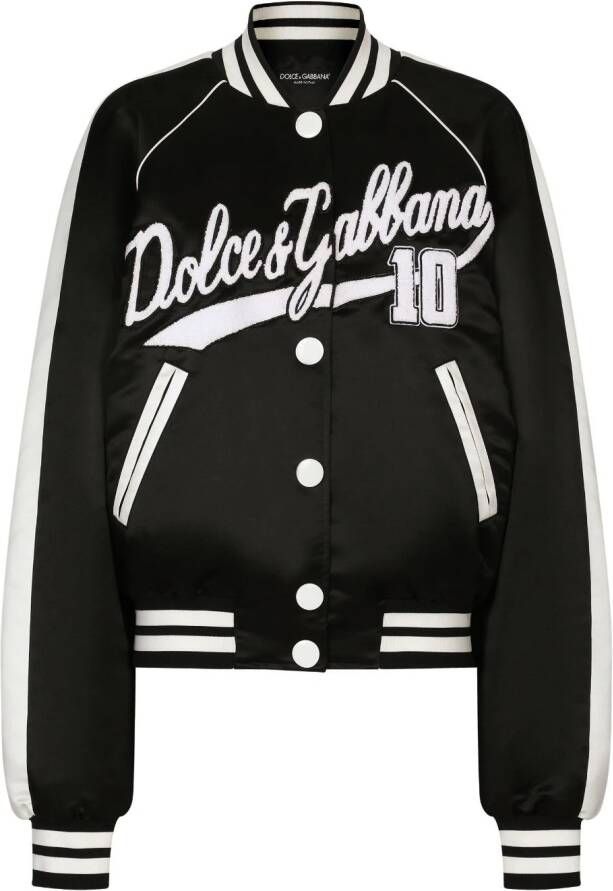 Dolce & Gabbana Bomberjack met logo Zwart