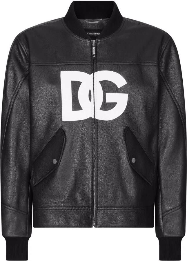 Dolce & Gabbana Bomberjack met logo Zwart