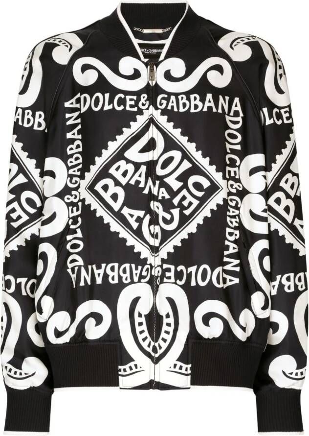 Dolce & Gabbana Bomberjack met logoprint Blauw