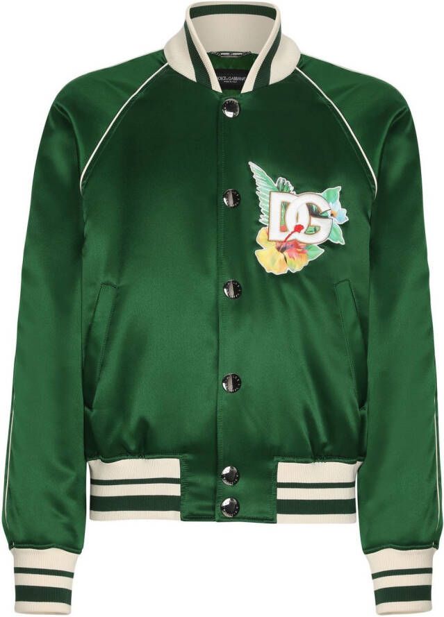 Dolce & Gabbana Bomberjack met logoprint Groen