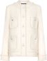 Dolce & Gabbana Tweed jack met enkele rij knopen Beige - Thumbnail 1