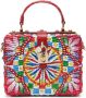 Dolce & Gabbana Dolce Box rieten tas met handgreep Rood - Thumbnail 1