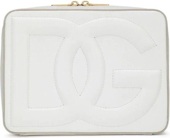 Dolce & Gabbana Box-tas met logo reliëf Wit