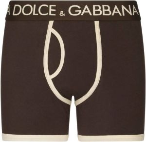 Dolce & Gabbana Boxershorts met logoband Bruin