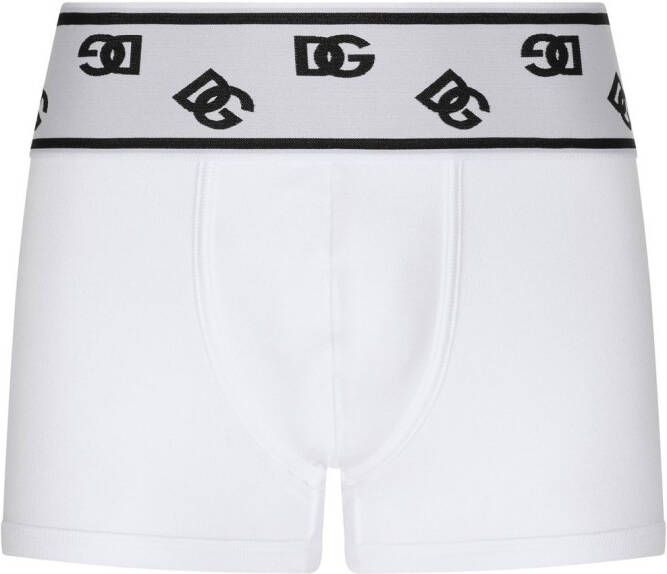 Dolce & Gabbana Katoenen boxershorts met DG-logo Wit