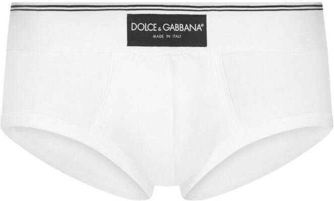 Dolce & Gabbana Boxershorts met logopatch Wit