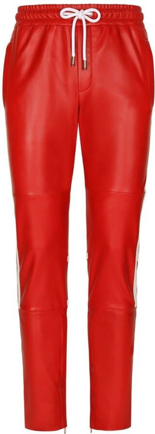 Dolce & Gabbana Broek met elastische tailleband Rood